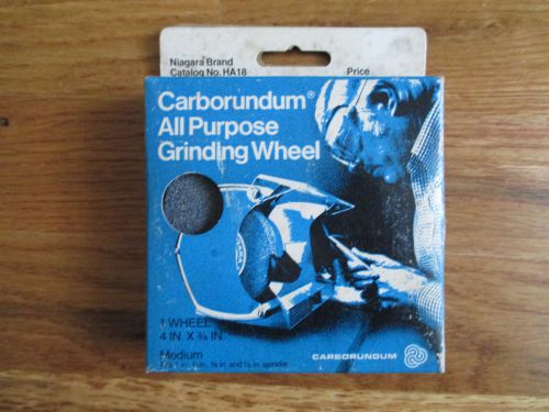 New Carborundum Grinding Wheel 4”x 3/4” - Medium Fits 1&#034; 3/4&#034; 5/8&#034; 1/2&#034; Spindle