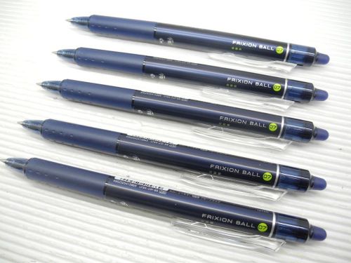 10 Pcs Pilot LFBK-23F Frixion Retractable 0.7mm Fine Roller Ball Pen, BLUE BLACK