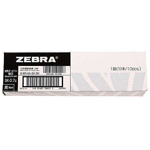 Zebra oil-based ballpoint pen core replacement SK-0.7 black B-BR-6A-SK-BK