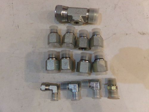 MIXED LOT OF (13)  HYDRAULIC FITTINGS - NEW