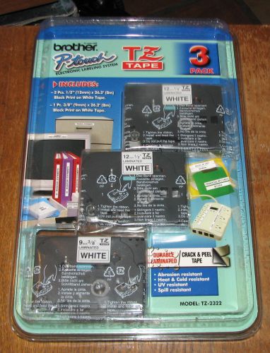 GENUINE BROTHER TZ-2322 3 Pack P-TOUCH LABEL TAPE ASSORTED TZ-231(X2) TZ-221(x1)
