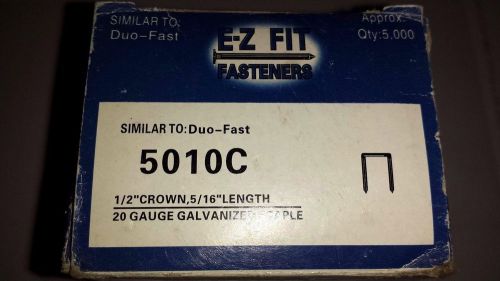 E-Z FIT 5010C 1/2&#039;&#039; CROWN 5/16&#039;&#039; LENGTH 20 GAUGE GALVANIZED DUO-FAST 5,000 CT