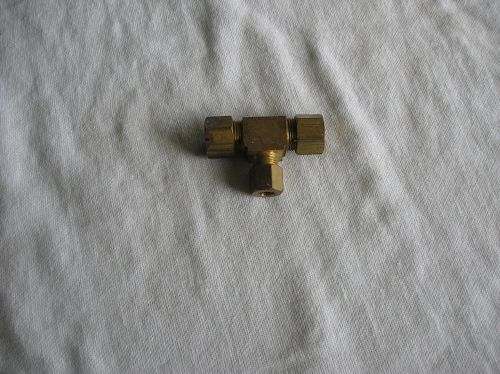 3/8&#034; x 3/8&#034; x 1/4&#034; compression brass water oil air gas fuel reducer tee fitting for sale
