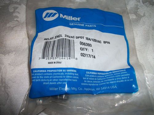 Miller welder parts 006393 relay 24vac dpdt 10a/120vac 8 pin new for sale