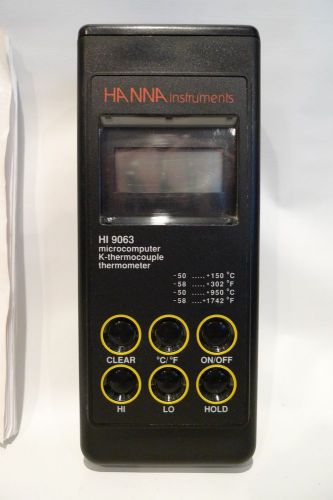 Hanna Instruments HI 9063 Microcomputer K-Thermocouple Thermometer