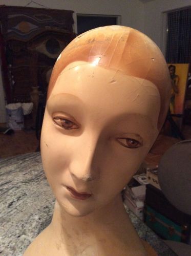 Vinatage Antique Art Deco Mannequin Lady Head 1920s