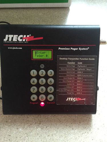 Jtech Pager Paging Working Brain Unit Transmitter Tested Pos Cord Restaurant