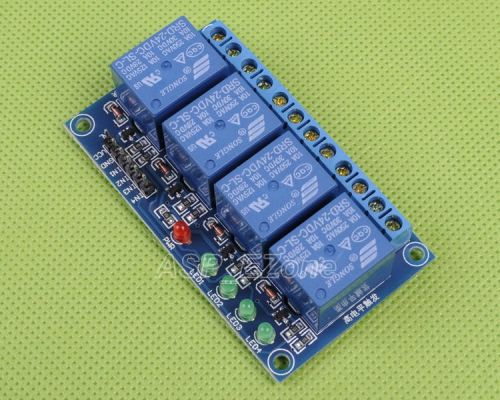 24v 4-channel relay module high level triger relay shield for arduino for sale