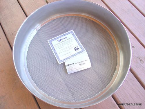 Test testing sieve #20/newark/18&#034; u.s. standard stainless steel frame cloth/new for sale