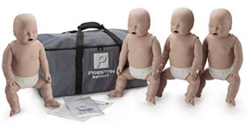 4-Pack Prestan Professional Infant CPR-AED Training Manikins Medium Skin 50 Lung