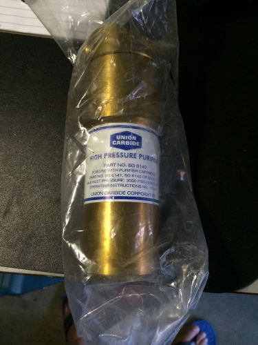 Union Carbide High Pressure Purifier part No. SG 6140 $40.0 Each Two Available