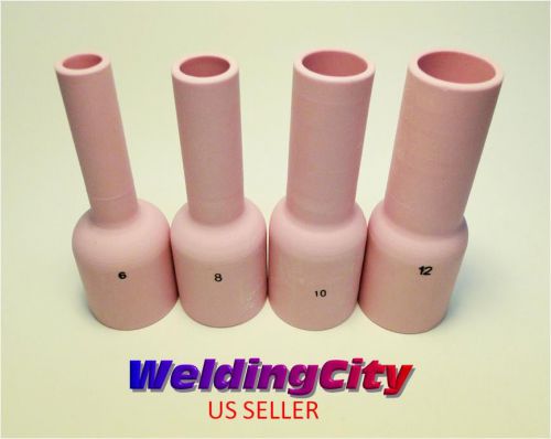4 ExLong Gas Lens Ceramic Cups 53N87XL 53N88XL 57N74XL 57N75XL All TIG Torches