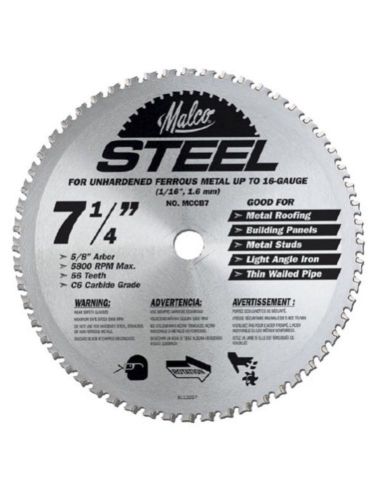 Malco Standing Seam Metal Cutting Skill Saw Blade