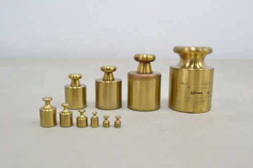 Ohaus Sto-A-Weigh Brass Calibration Weight Set.One Piece Missing