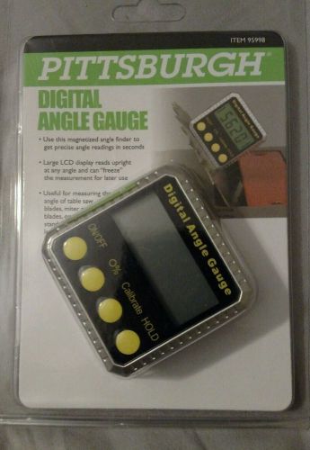 Pittsburgh digital angle finder gauge with lcd display magnetized brand new for sale