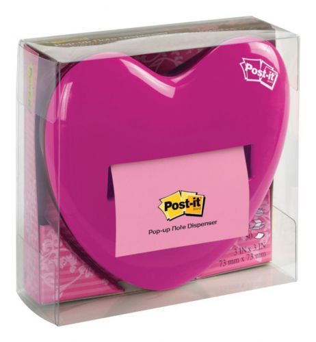 3m post-it  pink heart pop up note dispenser cat.hd-330 for sale