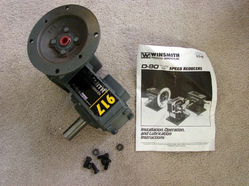 WINSMITH 917 MDND SPEED REDUCER MOTOR 917MDNDF1000LC WITH INSTRUCTION MANUAL