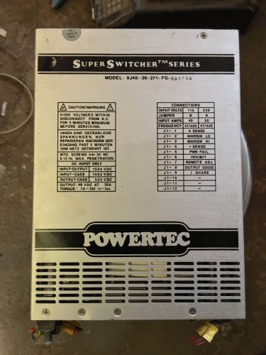 Powertec 9J48-36-271-FG Power Supply, Super Switcher Series Superswitcher