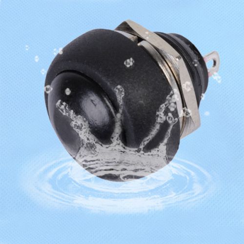 Black 12mm waterproof momentary push button switch mini round switch new for sale