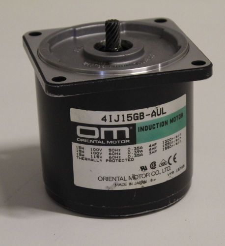 ORIENTAL MOTOR 4IJ15GB-AUL INDUCTION MOTOR 1550RPM 115V