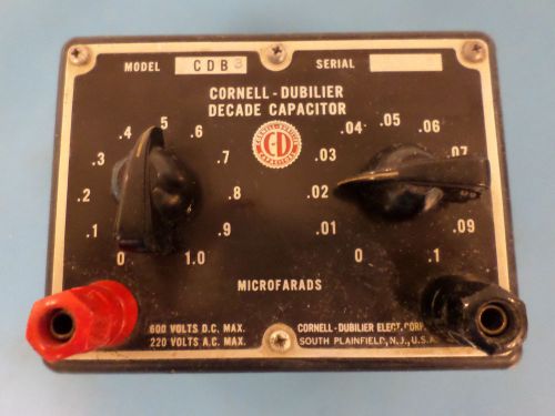 Cornell-Dubilier CDB3 Decade Capacitor Box 0.1-1uF &amp; 0.01-0.1uF