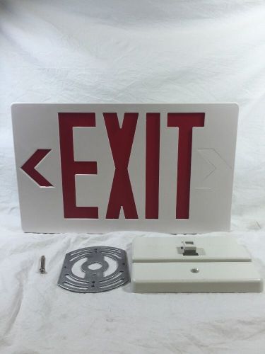 LED Exit Sign &amp; Emergency Light – High Output - RED Compact Combo E039 D