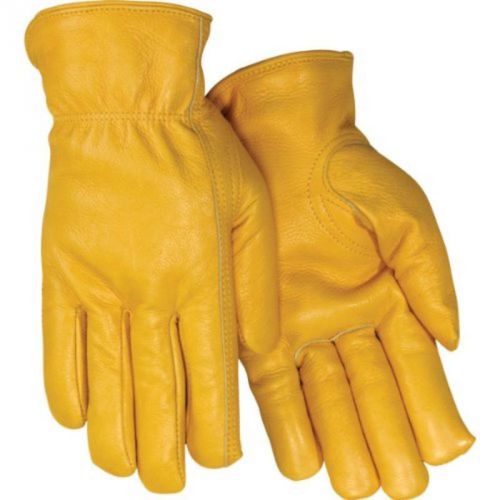 XL Leather Driver Grain Cowhide Premium Glove, Golden Red Steer Gloves 1561XL