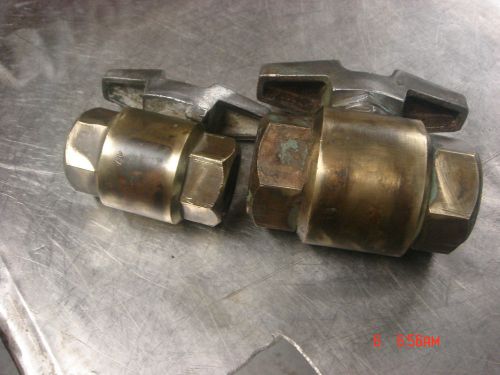 Rockwell hills mccanna brass ball valve 1-1/4&#034; npt &amp; 1&#034; lot for sale