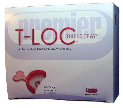 Dental T-Loc Triple Adhesive-Free Impression Tray 28 Anterior Premier 1006214