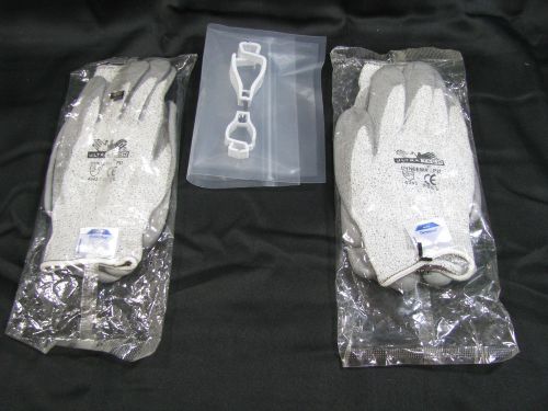 Glove clip &amp; 2 pair dyneem abrasion polyurethane kevlar large size work gloves for sale