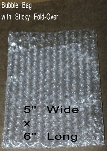 Lot of 100 - 1/8&#034; Fold-Over Bubble Pouch 5&#034;x 6&#034; Shipping Packaging Protection