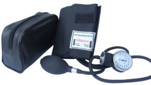 Santamedical adult deluxe aneroid sphygmomanometer with black cuff and carrying for sale