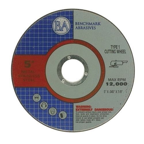 Benchmark Abrasives 5&#034;x.045&#034;x7/8&#034; Quality Thin CutOff Wheel Stainless - 50 Pack