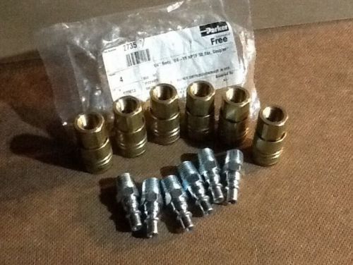 PARKER B53 Quick Coupler Set 1/4 NPT (6 Couplers &amp; 6 Plugs)