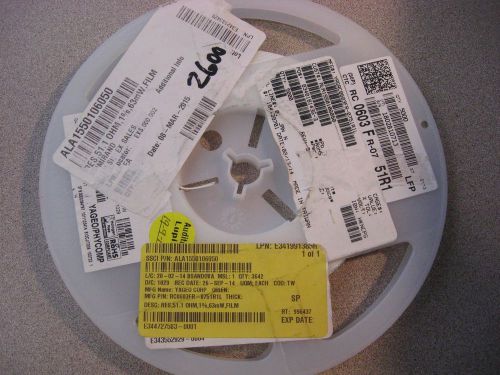 Reel of PCB Components MFG No: RC0603FR-0751R1 Qty on Reel: 2600