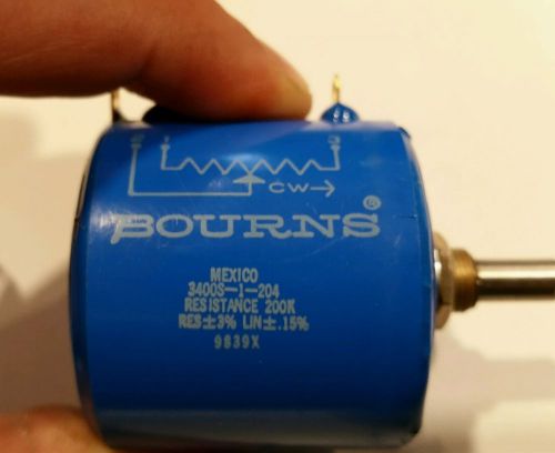 Bourns 3400S-1-104 200k Potentiometer - 10 turn. Res +/- 3%, lin +/- 0.15%