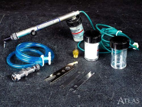 Danville engineering microetcher ii dental lab sandblaster w/ tools &amp; 3 jars for sale