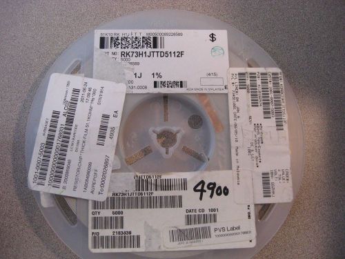 Reel of PCB Components MFG No: RK73H1JTTD5112F Qty on Reel: 4900