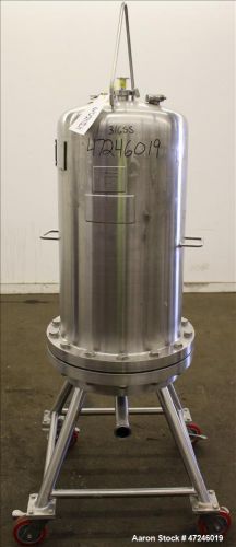 Used- allegheny bradford filter housing, volume 140 liters, 316 stainless steel, for sale