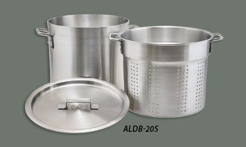 Winco aldb-16s, 16-quart aluminum steamer set for sale