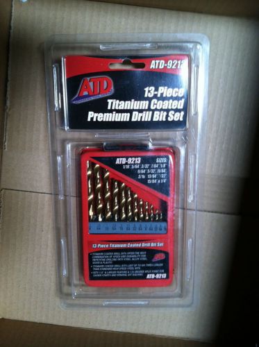 ATD Tools - ATD-9213 - 13-Piece Titanium Coated HSS Drill Bit Set