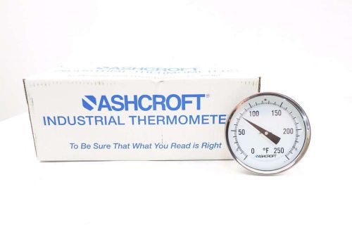 NEW ASHCROFT 50-EI-60-R-090 9IN STEM THERMOMETER 0-250F 5 IN 1/2 IN NPT D531388