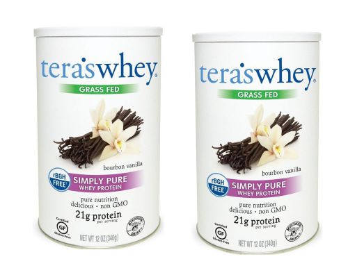 2-Teras Whey rBGH Free Bourbon Vanilla Whey Protein, 12 Ounce x 2 24 oz