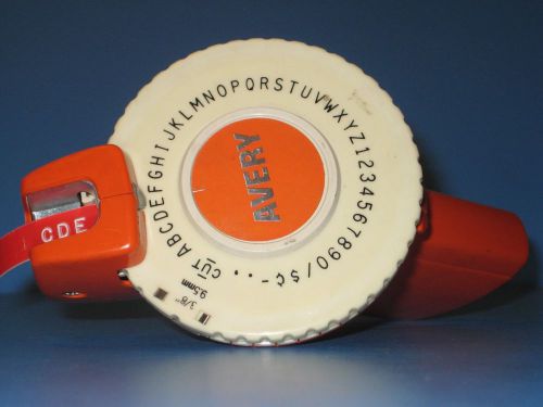 Vintage Rotex 3/8” Embossing Label Maker orange wit tape