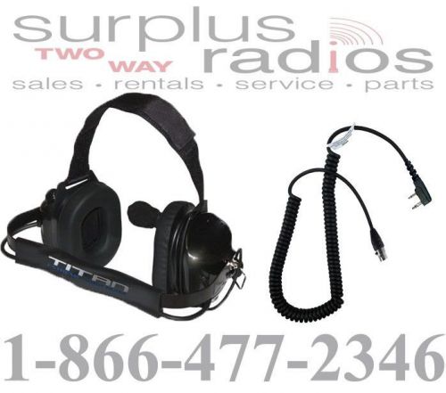 Titan dual muff racing headset for kenwood radio tk2160 tk3160 tk2170 tk3170 for sale