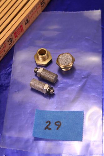 Lot of Four  Brass and Stainless Mini  Air Mufflers