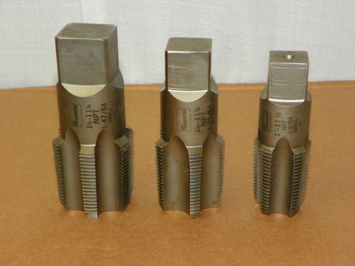 Hanson Taps Set of (3)  1&#034;  1 1/4&#034; and 1 1/2&#034;