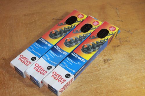Office Depot Plastic Binding Combs 5/16&#034; Lot  73 pcs Black