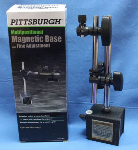 Pittsburgh Multipositional Magnetic Base w/Fine Adjustment w/ Box &amp; Instructions