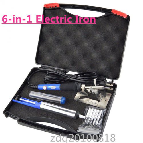 Set 6-in-1 electric soldering iron kit temperature welding adjustable 110v 60w for sale